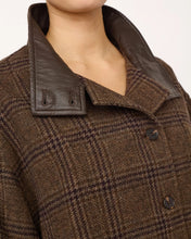 Indlæs billede til gallerivisning CO' COUTURE Olva Check Balloon Jacket Dark Brown
