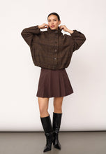 Indlæs billede til gallerivisning CO' COUTURE Luna Pleat Mini Skirt Dark Brown
