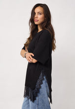 Indlæs billede til gallerivisning CO' COUTURE Larson Mix Lace Tee Sort
