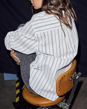 Indlæs billede til gallerivisning HAUTE L'AMITIE Crystal Heart Stripe Shirt White
