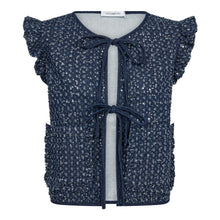 Indlæs billede til gallerivisning CO&#39; COUTURE Sequin Denim Vest Denim Blue
