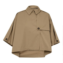 Indlæs billede til gallerivisning CO&#39; COUTURE Francis Crop Cape Jacket Khaki
