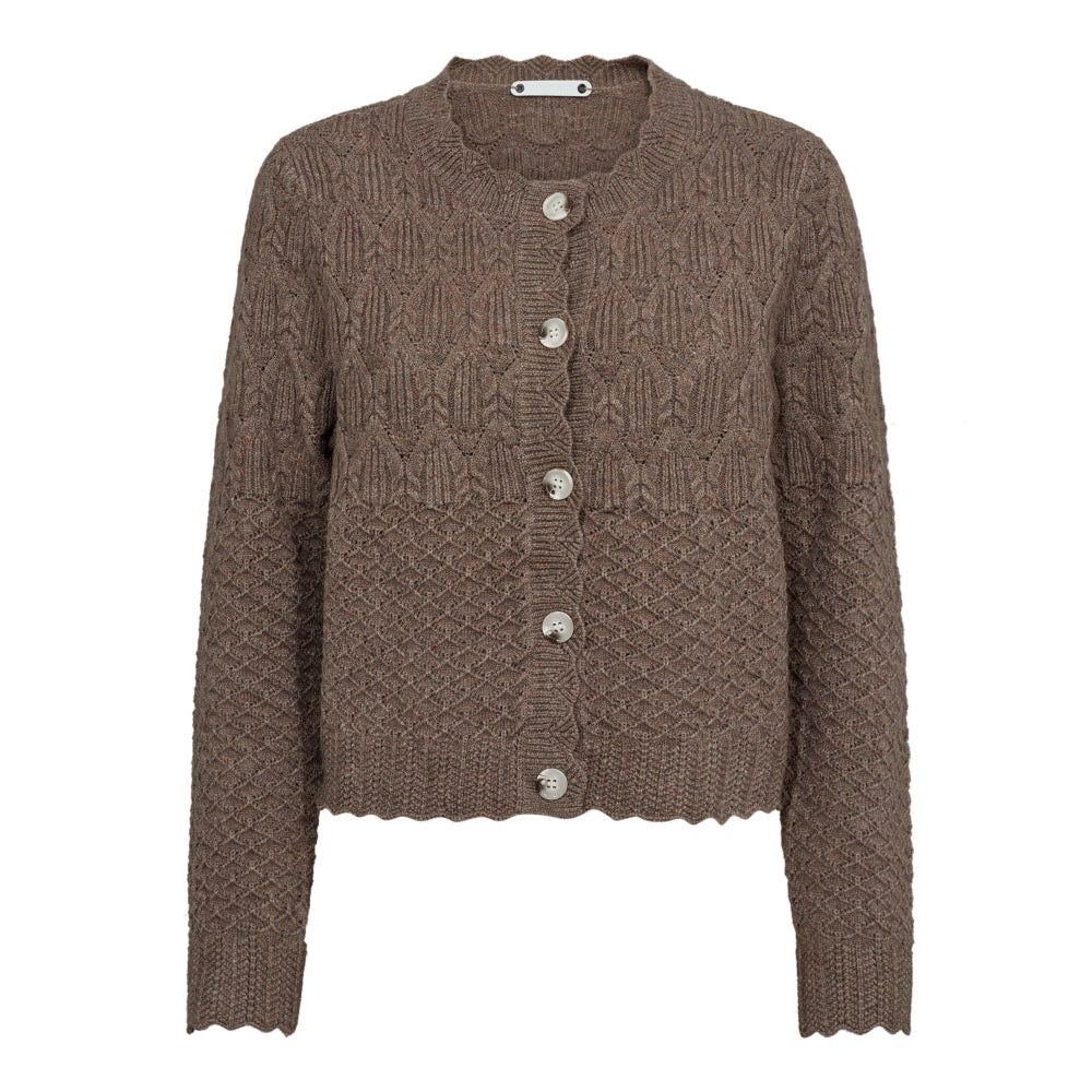 CO' COUTURE Pointelle Cardigan Brun