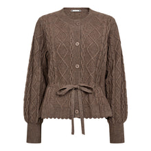 Indlæs billede til gallerivisning CO&#39; COUTURE Row Cable Tie Cardigan Walnut
