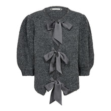 Indlæs billede til gallerivisning CO&#39; COUTURE Coralie Bow Rib Cardigan Grey Melange
