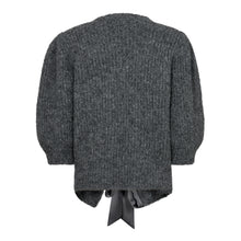 Indlæs billede til gallerivisning CO&#39; COUTURE Coralie Bow Rib Cardigan Grey Melange
