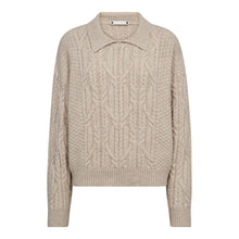 Indlæs billede til gallerivisning CO&#39; COUTURE Row Collar Cable Knit Creme
