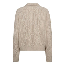 Indlæs billede til gallerivisning CO&#39; COUTURE Row Collar Cable Knit Creme
