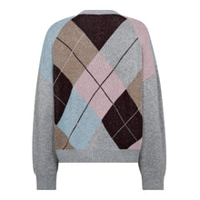 Indlæs billede til gallerivisning CO&#39; COUTURE Maja Check V-Knit Mid Grey
