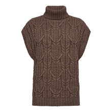Indlæs billede til gallerivisning CO&#39; COUTURE Row Oversize Cable Knit Vest Walnut
