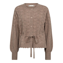 Indlæs billede til gallerivisning CO&#39; COUTURE Row Pointelle Tie Cardigan Champagne
