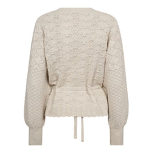 Indlæs billede til gallerivisning CO&#39; COUTURE Row Pointelle Tie Cardigan Ivory
