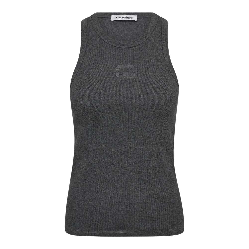 CO' COUTURE Sahara Embroidery Tank Top Grey