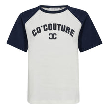 Indlæs billede til gallerivisning CO&#39; COUTURE Edge Block Tee Off White Navy
