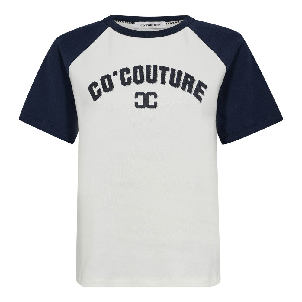 CO' COUTURE Edge Block Tee Off White Navy