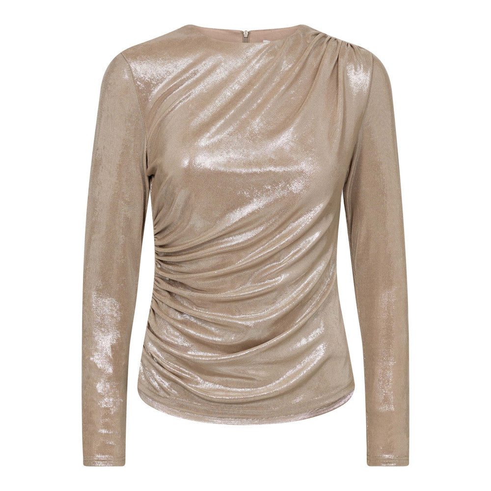 CO' COUTURE Margot Drape Blouse Champagne