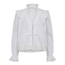 Indlæs billede til gallerivisning CO&#39; COUTURE Prima Frill Tie Blouse Hvid
