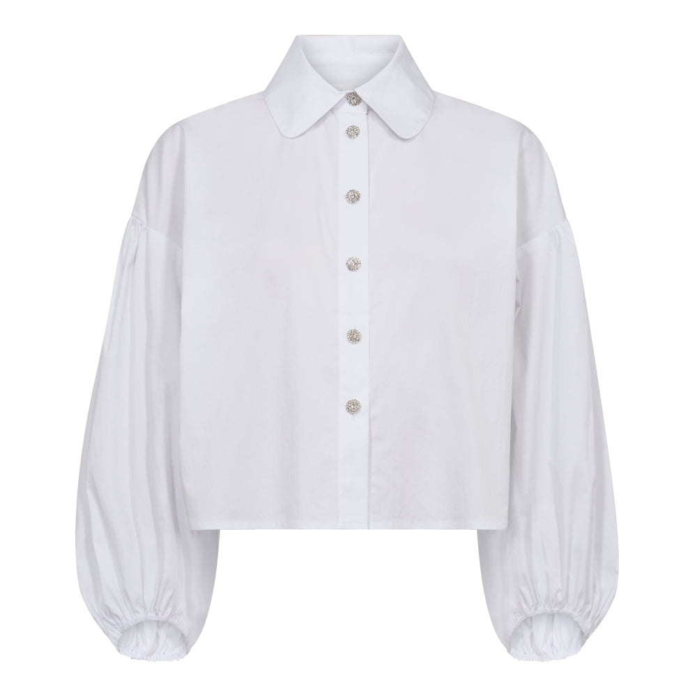 CO'COUTURE Cotton Crisp Crystal Shirt Hvid