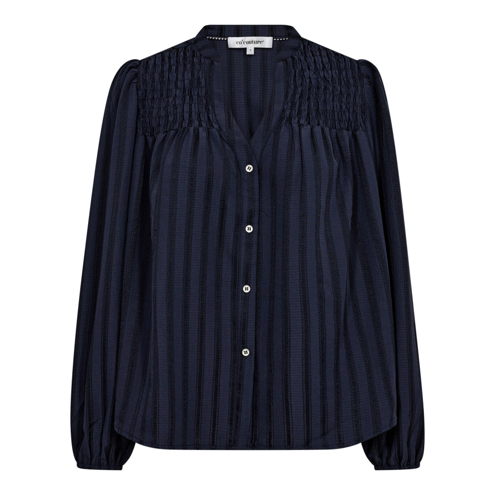 CO' COUTURE Lulu Smock V-Shirt Navy