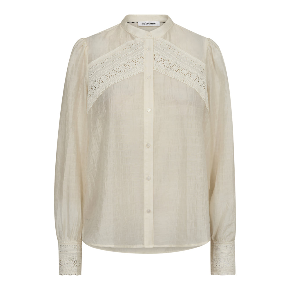 CO' COUTURE Barret Anglaise Shirt Off White