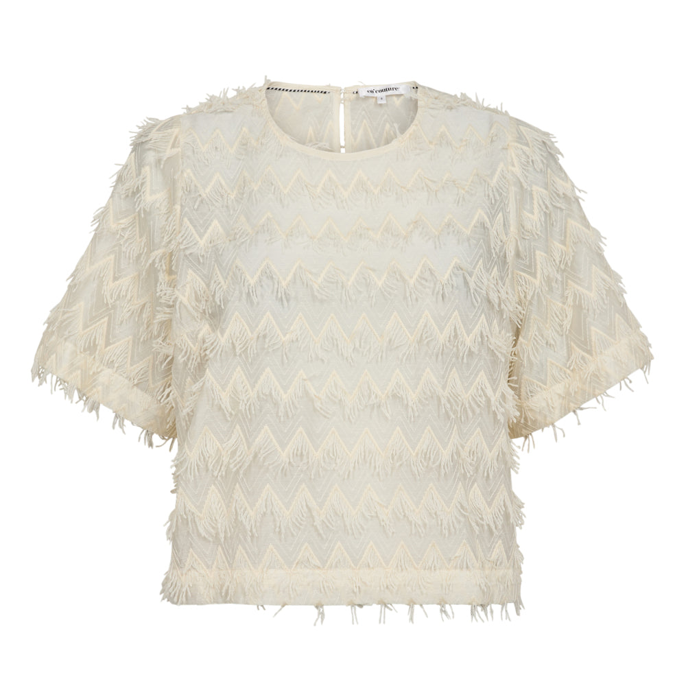 CO' COUTURE Triangle SS Blouse Off White