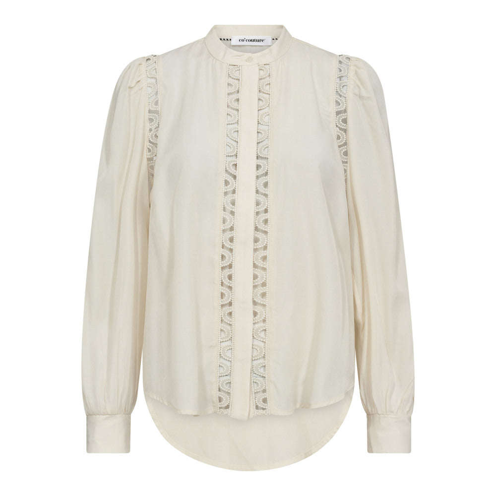 CO' COUTURE Aila Lace Shirt Off White