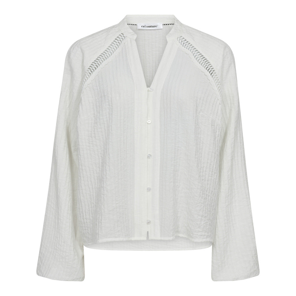 CO' COUTURE Shina Lace V-shirt Off White