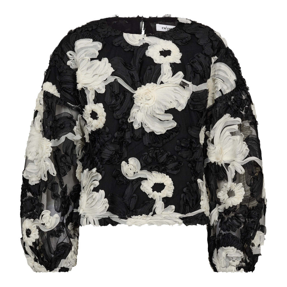 CO' COUTURE Fleur Fluffy Blouse Black