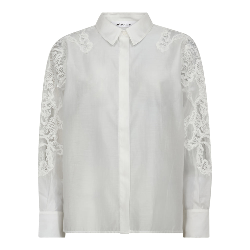 CO' COUTURE Kawa Embroidery Shirt White