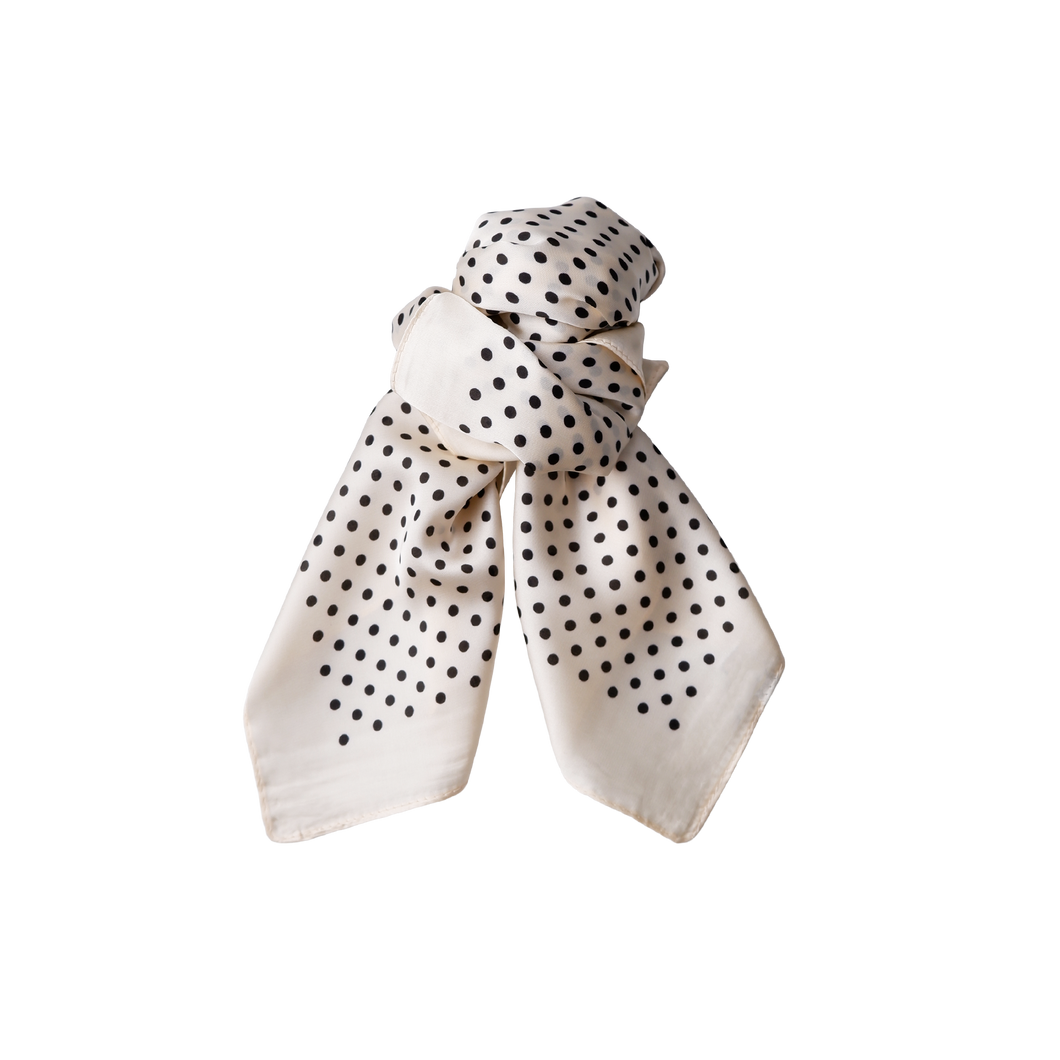 BLACK COLOUR Bcbianca Mini Scarf Off White Dot