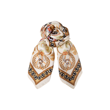 Indlæs billede til gallerivisning BLACK COLOUR Bctazia Mini Scarf Creme W. Golden Ring
