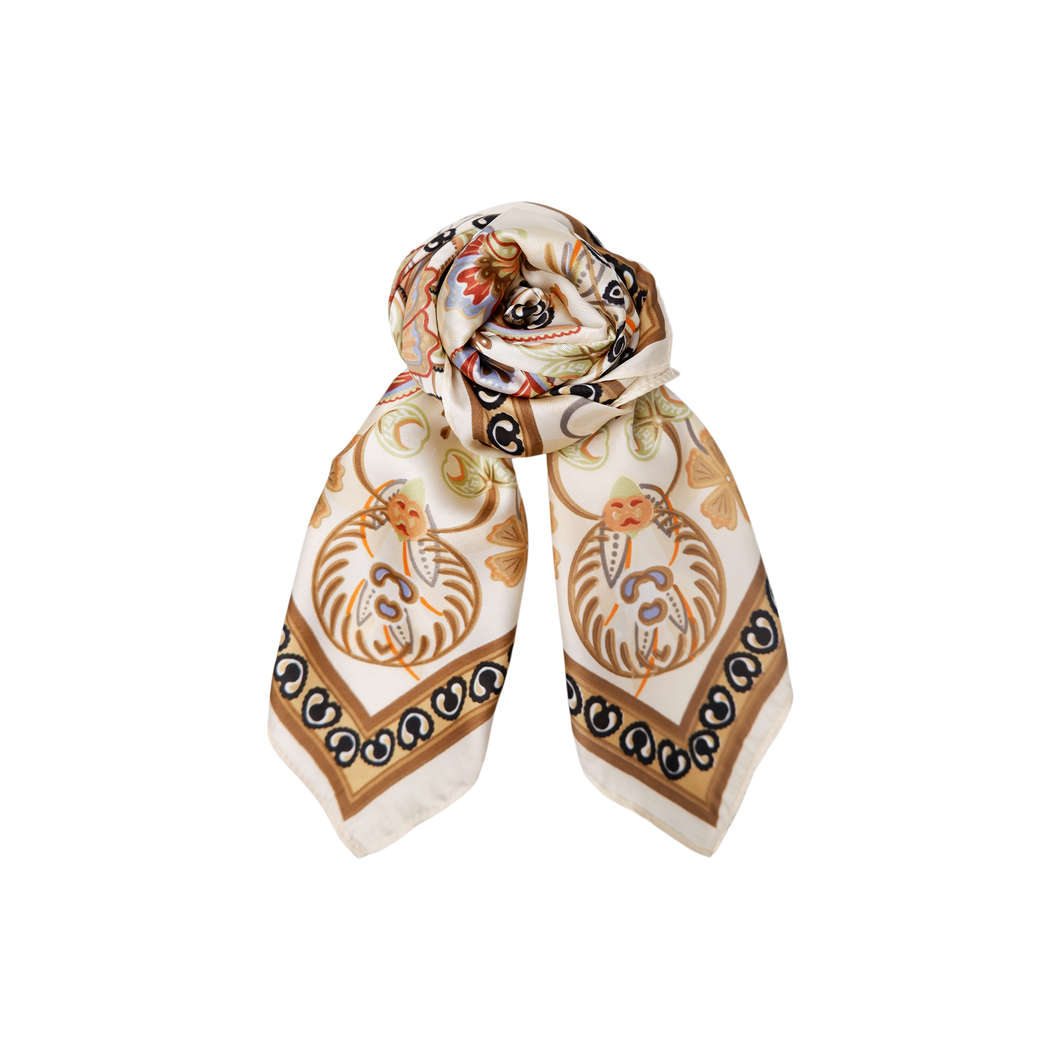 BLACK COLOUR Bctazia Mini Scarf Creme W. Golden Ring