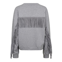 Indlæs billede til gallerivisning CO&#39; COUTURE Stud Fringe Sweat Light Grey
