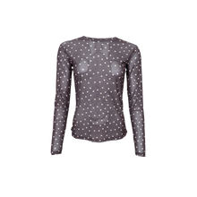 Indlæs billede til gallerivisning BLACK COLOUR Bcannie Mesh Blouse Coffee Dot
