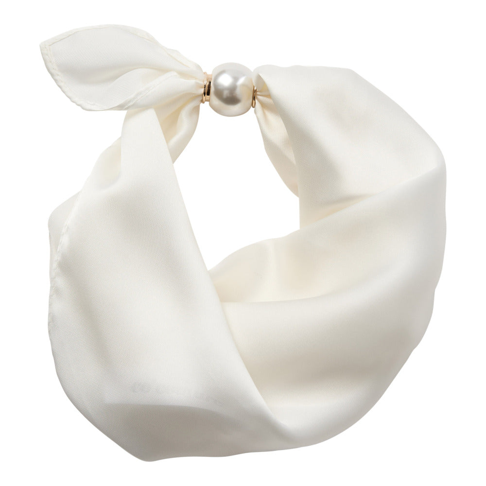CO' COUTURE Pearl Scarf Off White