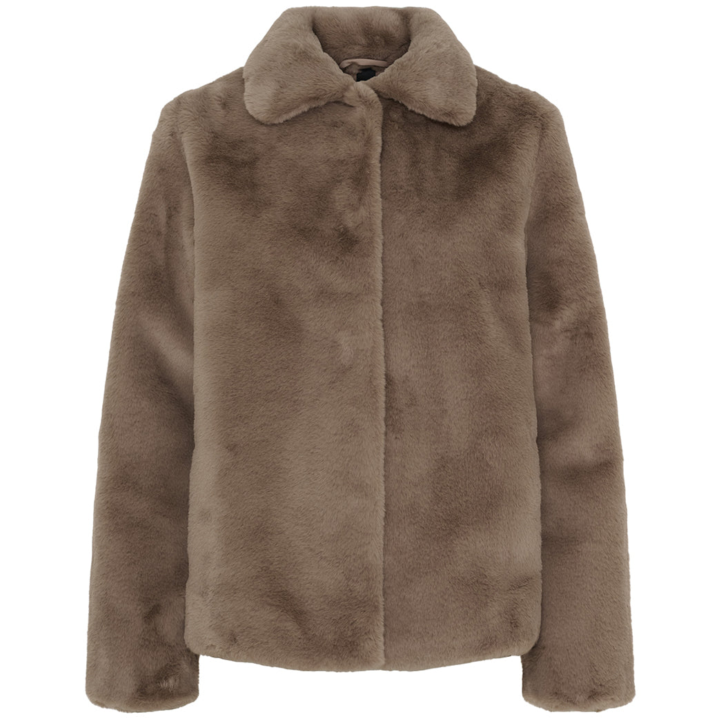 NOTYZ 40442 Fake Fur Jacket Hazelnut