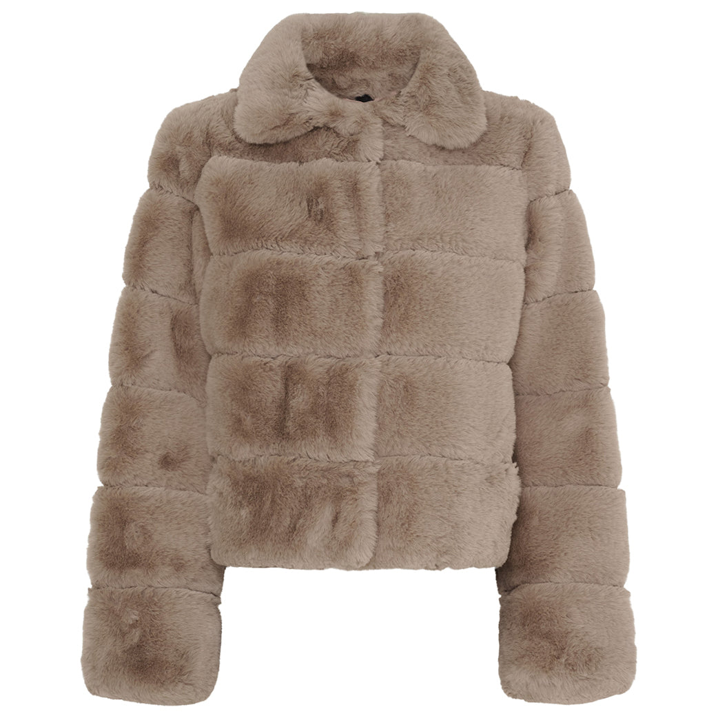 NOTYZ 40470 Fake Fur Jacket Sand