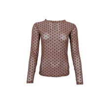 Indlæs billede til gallerivisning BLACK COLOUR Bcjennie Dotted Mesh Espresso
