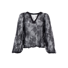 Indlæs billede til gallerivisning BLACK COLOUR Bchope Ls Lace Blouse Sort
