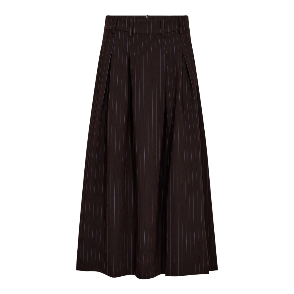 CO' COUTURE Anna Trinny Pleat Skirt Dark Brown