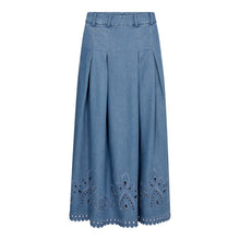Indlæs billede til gallerivisning CO' COUTURE Tilly Pleat Emb Skirt Denim Blue
