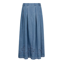Indlæs billede til gallerivisning CO' COUTURE Tilly Pleat Emb Skirt Denim Blue
