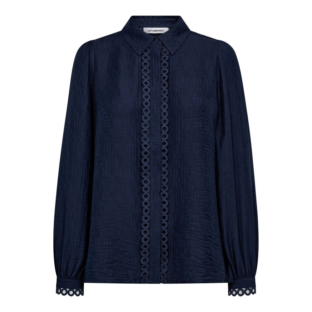 CO' COUTURE Tassy Lace Shirt Navy