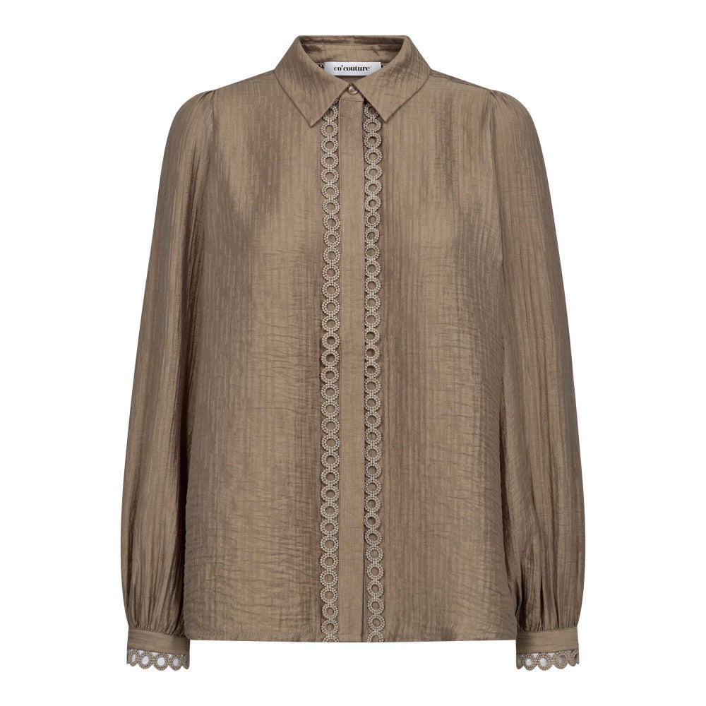 CO' COUTURE Tassy Lace Shirt Taupe