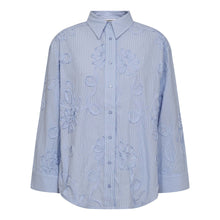 Indlæs billede til gallerivisning CO&#39; COUTURE Xavier Stripe Flower Shirt Pale Blue
