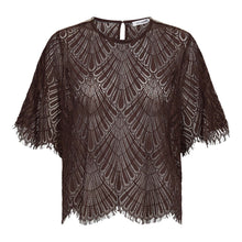 Indlæs billede til gallerivisning CO' COUTURE Leti CC Lace Blouse Dark Brown
