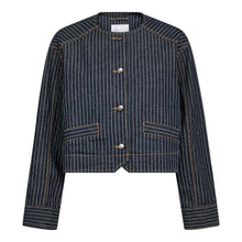 Indlæs billede til gallerivisning CO' COUTURE Sigga Stripe Jacket Denim Blue
