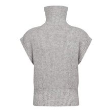 Indlæs billede til gallerivisning CO' COUTURE Row Zip Knit Vest Grey Melange
