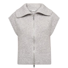 Indlæs billede til gallerivisning CO' COUTURE Row Zip Knit Vest Grey Melange
