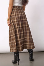 Indlæs billede til gallerivisning CO' COUTURE Dagny Anya Check Pleat Skirt Brown
